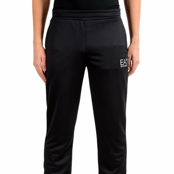 Emporio Armani EA7 Black Track Sweat Pants - Picture 1 of 7